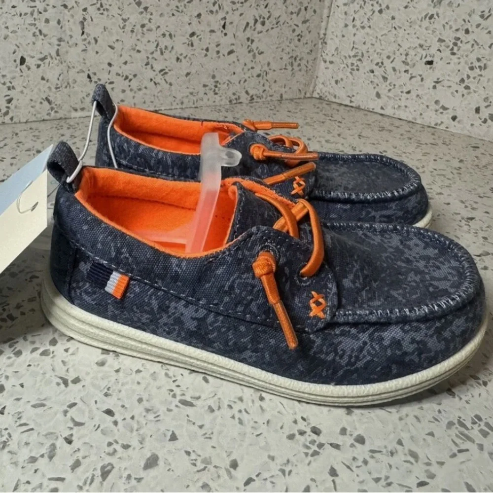 Cat & Jack Toddler Boys Blue Bobby Slip-On Boat Loafer Shoes
